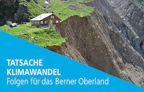 Ein Haus steht am Rand eines grossen Erdrutsches